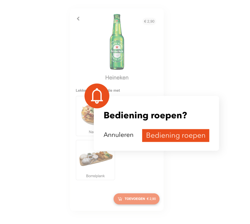 QR bestel app MplusKASSA white mode