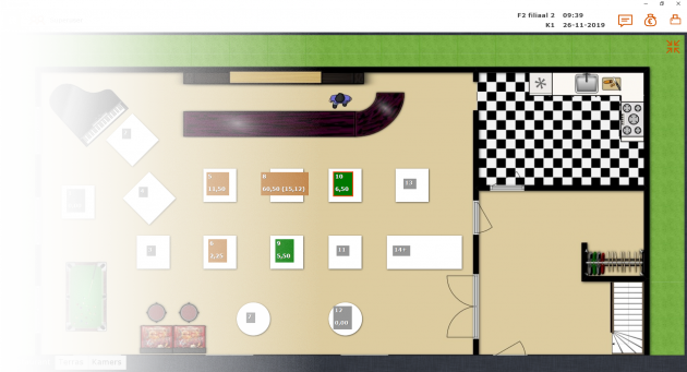 MplusKASSA horeca kassysteem tafelplattegrond